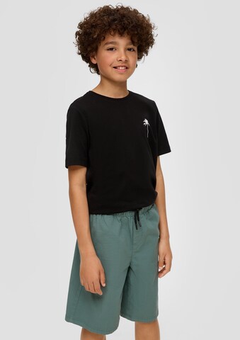 s.Oliver Wide leg Broek in Groen: voorkant