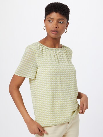 comma casual identity Blouse in Groen: voorkant