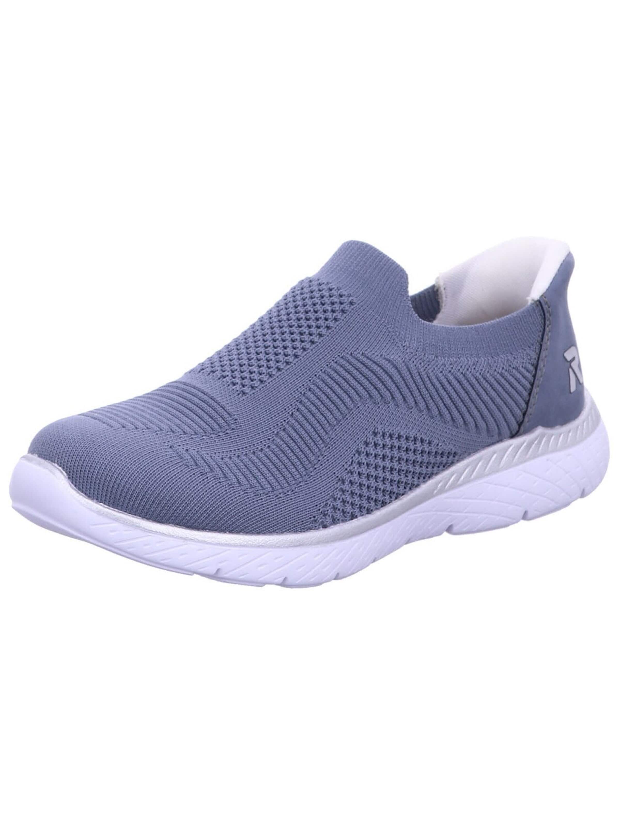 Rieker Slip-on 'Slipper Damen M5072 10 Kunststoff (Synthetik) in blau' in Blauw: voorkant