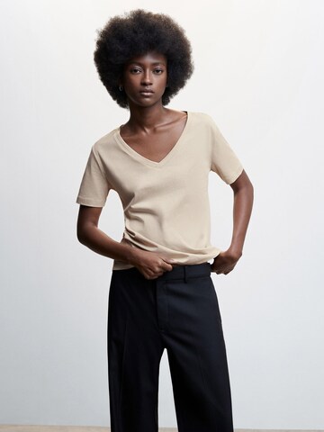 MANGO T-Shirt 'CHALAPI' in Beige: predná strana