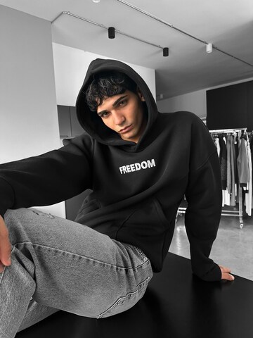 Kleidermafia Sweatshirt 'Oversize Stitches Hoodie - Black' in Zwart