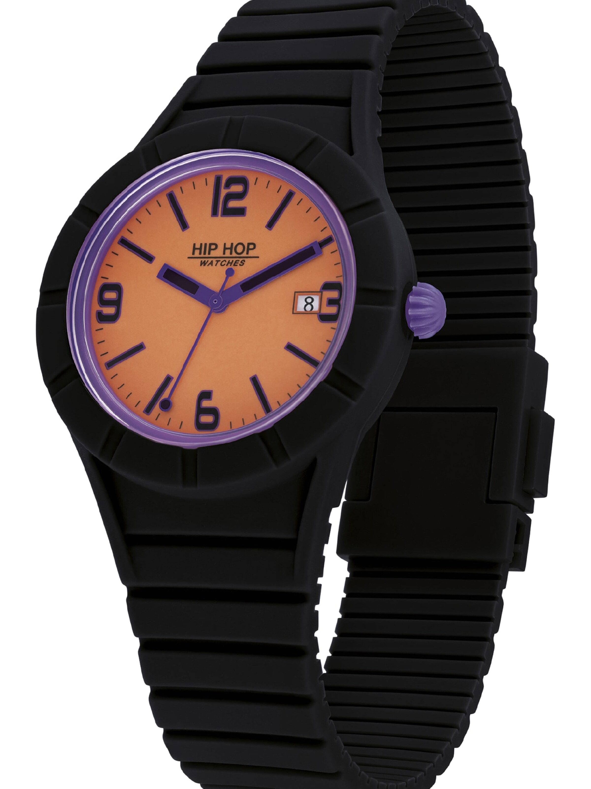Orologio analogico 'X Man' di Hip Hop in nero: frontale