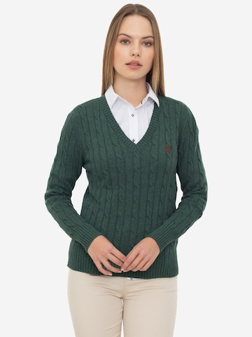 Pullover 'Frenze' di Sir Raymond Tailor in verde: frontale