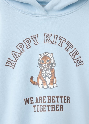 MANGO KIDS Sweatshirt 'KITTEN' in Blau
