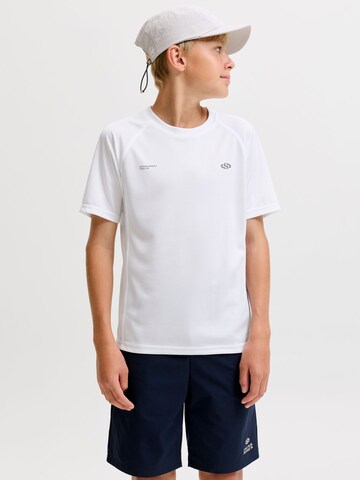 Jack & Jones Junior T-Shirt 'Badge' in Weiß: Vorderseite