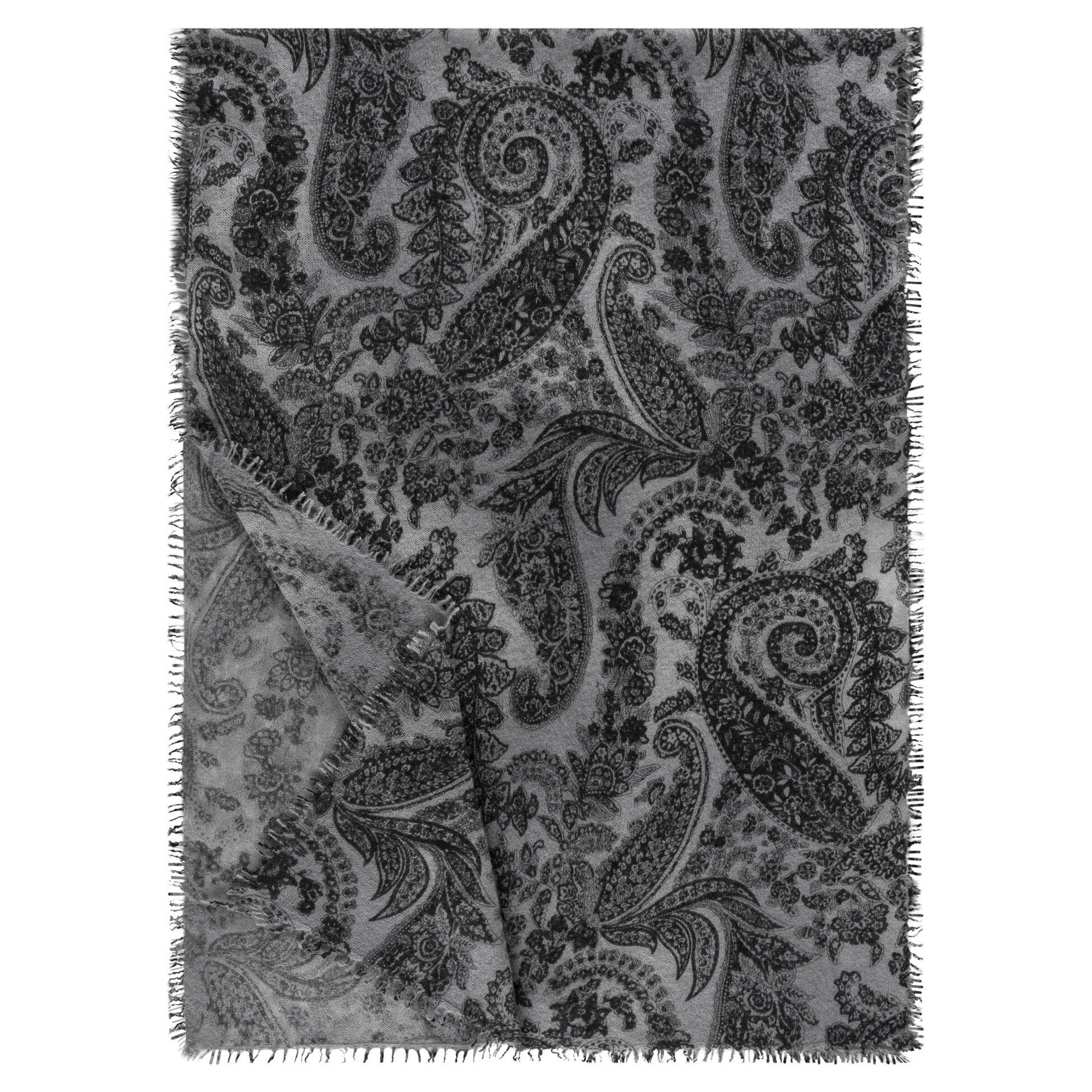 Roeckl Scarf 'SOFT PAISLEY' in Grey: front