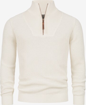 INDICODE JEANS Sweater 'Yassip' in White: front