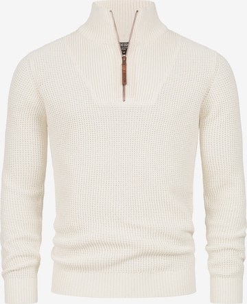 INDICODE JEANS Sweater 'Yassip' in White: front