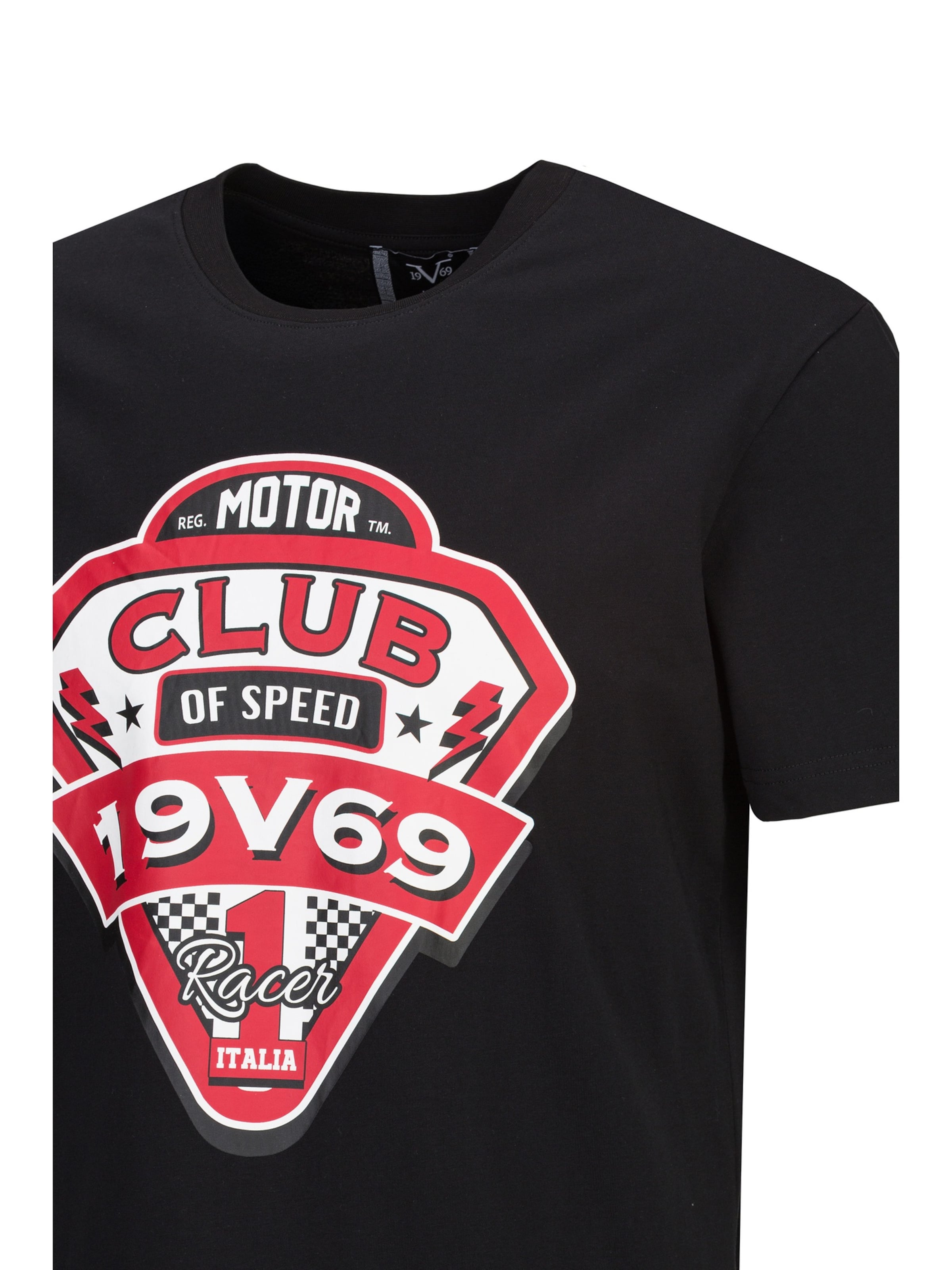 19V69 ITALIA Тениска 'Rafael Racing Club' в черно