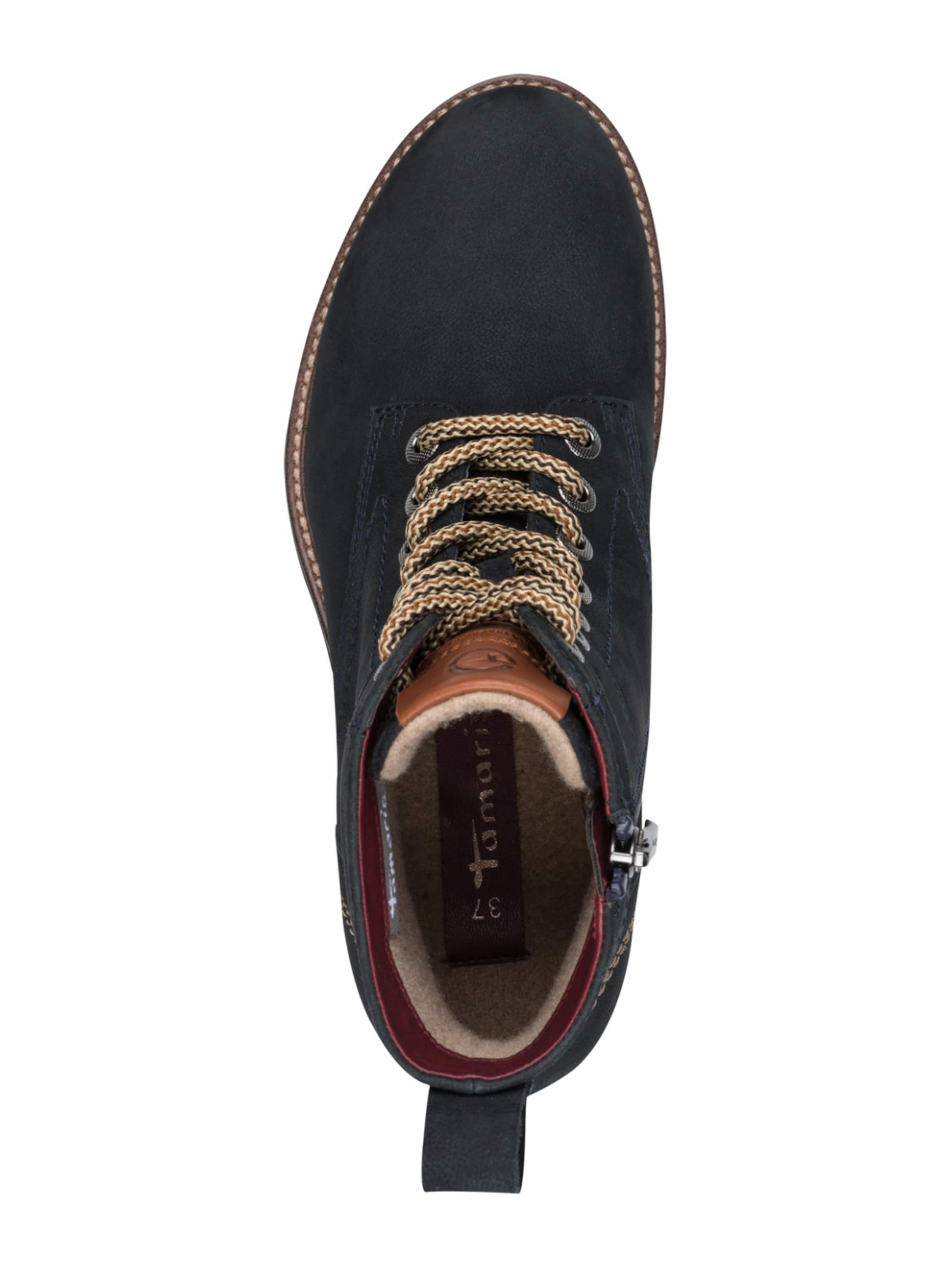 Tamaris Stövlett med snörning i blå