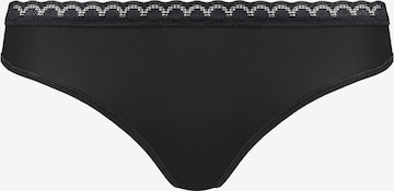 Nur Die Slip ' Daily Micro String ' in Schwarz: Vorderseite