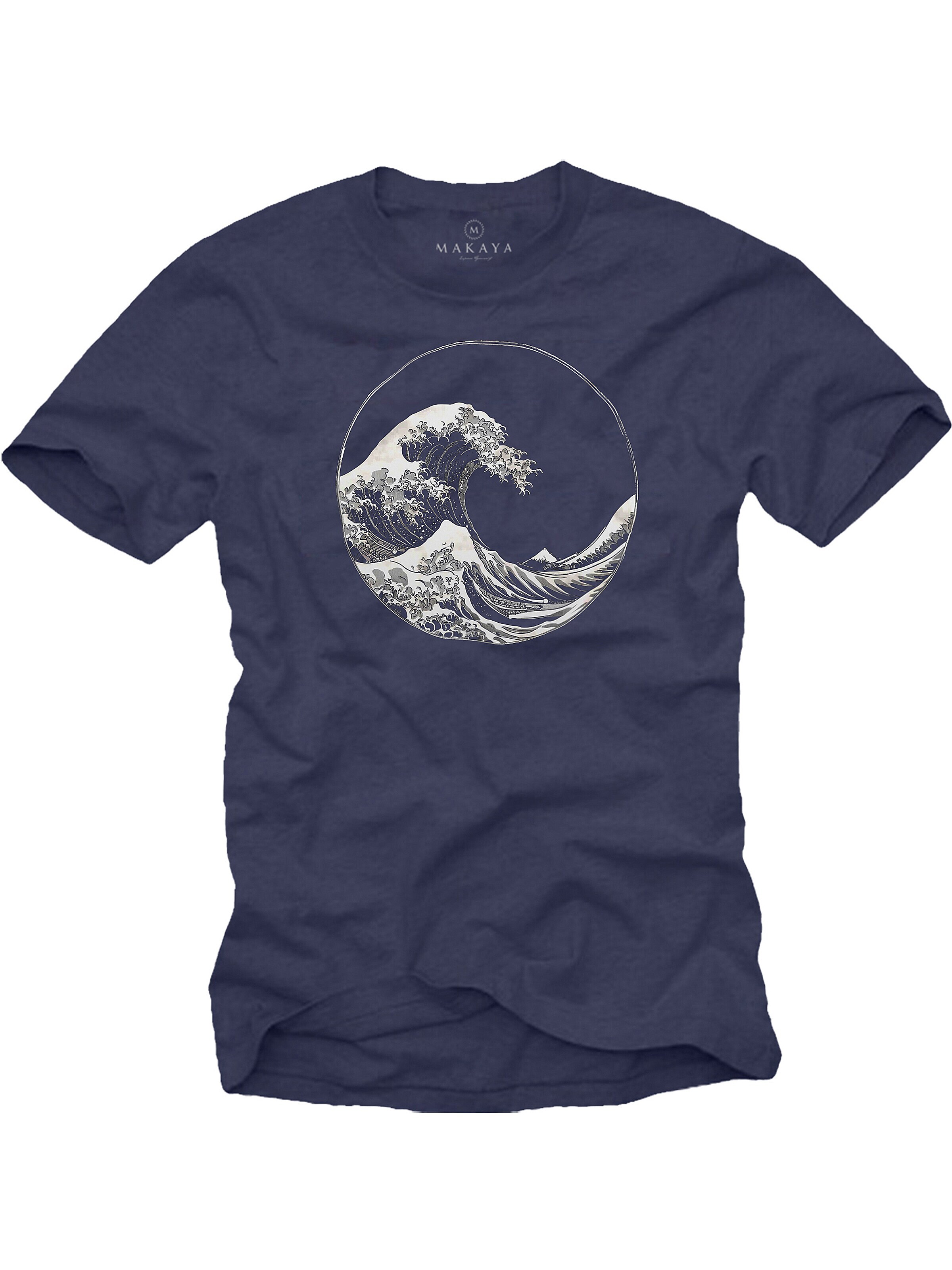 MAKAYA Shirt 'Kawanga Welle' in Blue: front