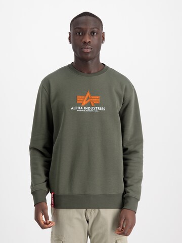 Sweat-shirt ALPHA INDUSTRIES en vert : devant