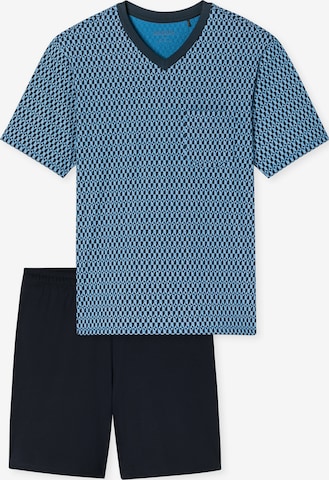 SCHIESSER Pyjama kort 'Comfort Nightwear' in Blauw: voorkant