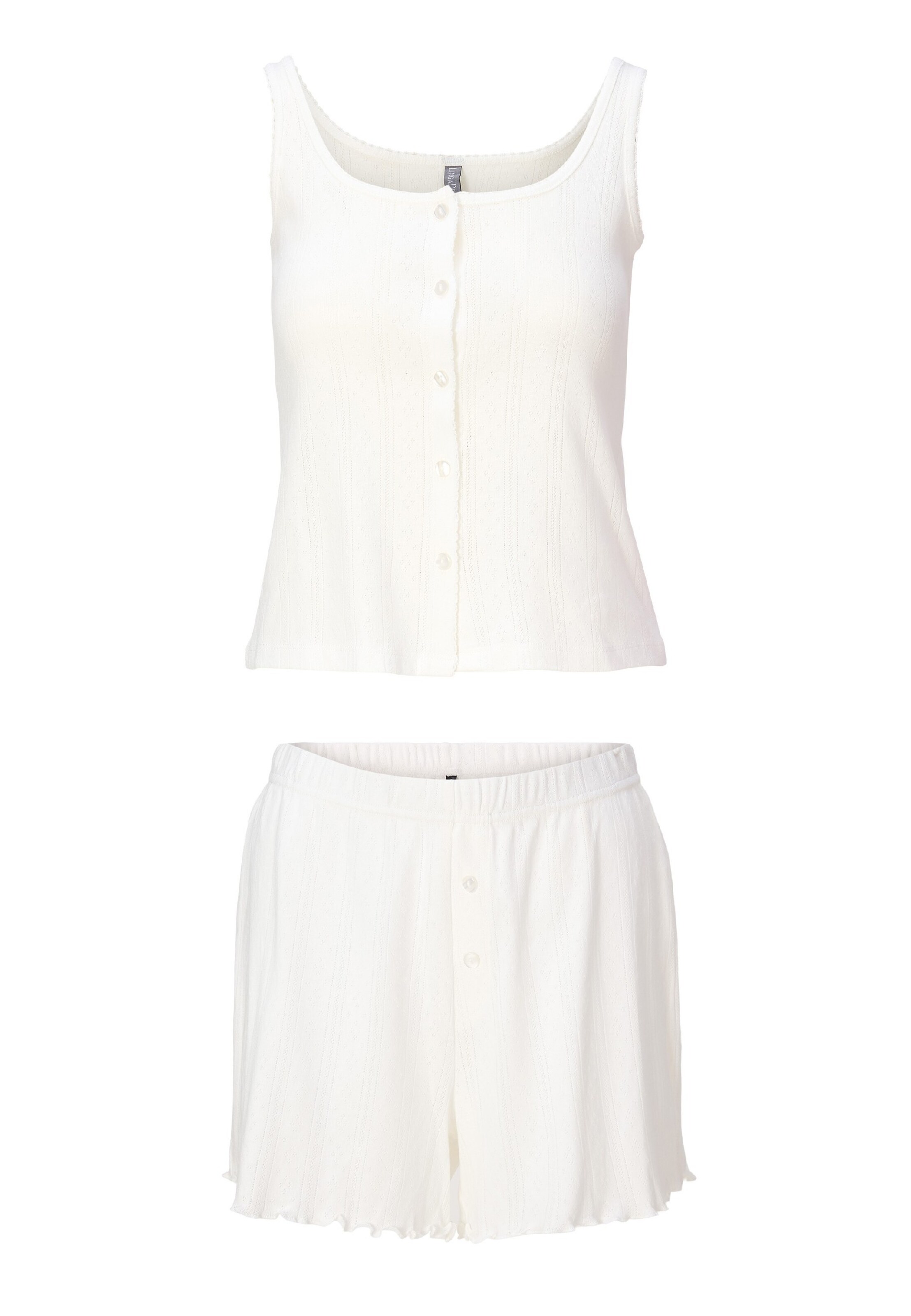 Pigiama di LingaDore in bianco: frontale