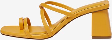 Pull&Bear T-bar sandals in Yellow