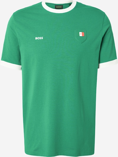 BOSS Majica u zelena / svijetlo crvena / bijela, Pregled proizvoda