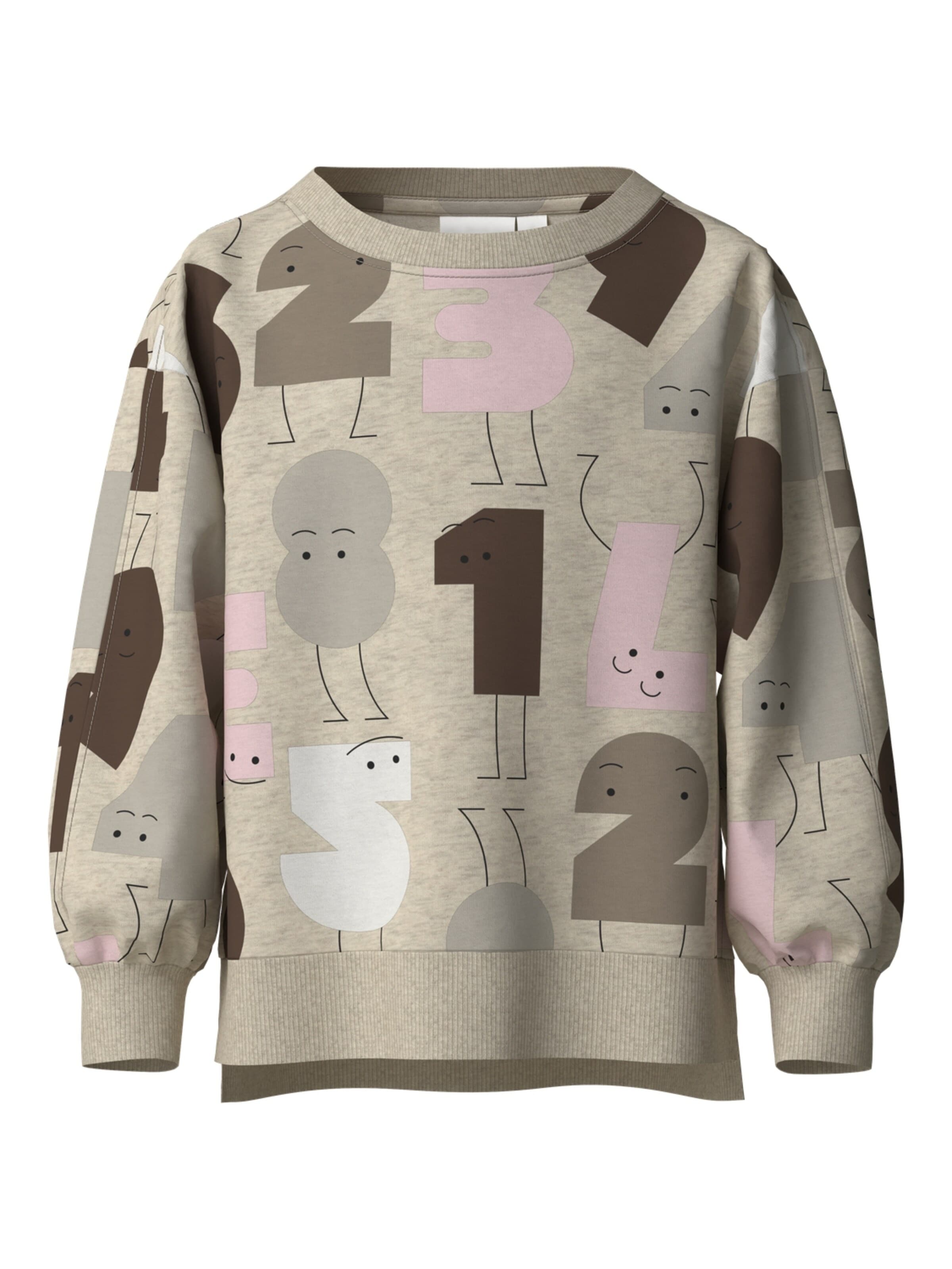 NAME IT Sweatshirt 'NMFOLYDIA' in Grau: Vorderseite