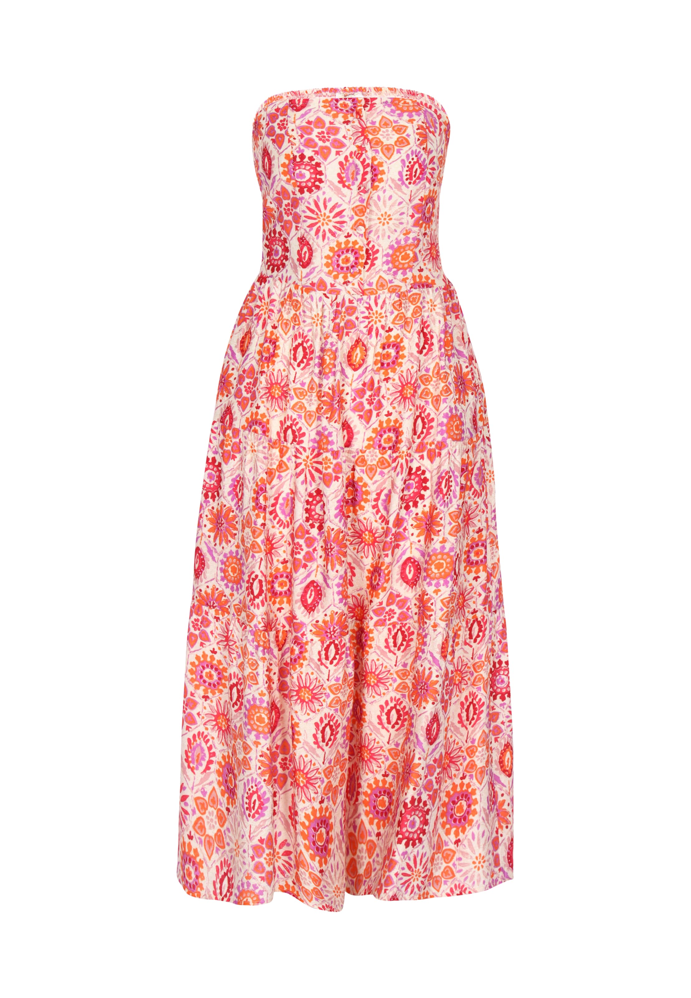 IZIA Robe en violet clair / orange / rose / blanc, Vue avec produit