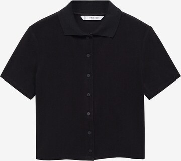 MANGO Shirt 'TUCSON' in Zwart: voorkant