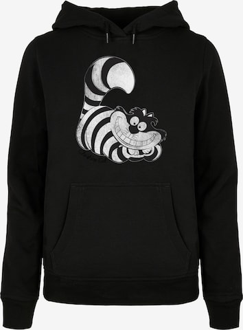 Sweat-shirt 'Alice in Wonderland - Cheshire Cat' ABSOLUTE CULT en noir : devant