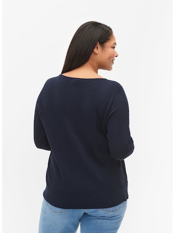 Zizzi Pullover 'Jolie' in Blau