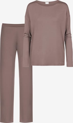 Mey Pyjama 'Pure Chic' in Braun: Vorderseite