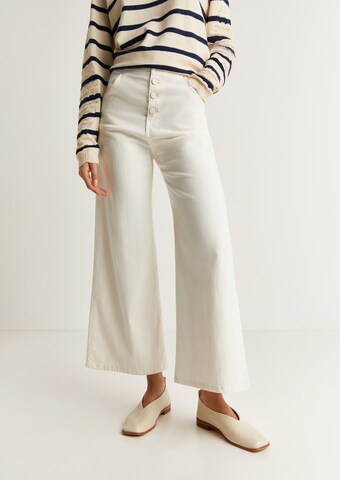 Scalpers Wide leg Jeans i vit: framsida