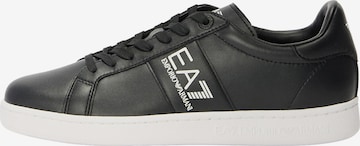 EA7 Emporio ArmaniNiske tenisice 'CLASSIC' - crna boja: prednji dio