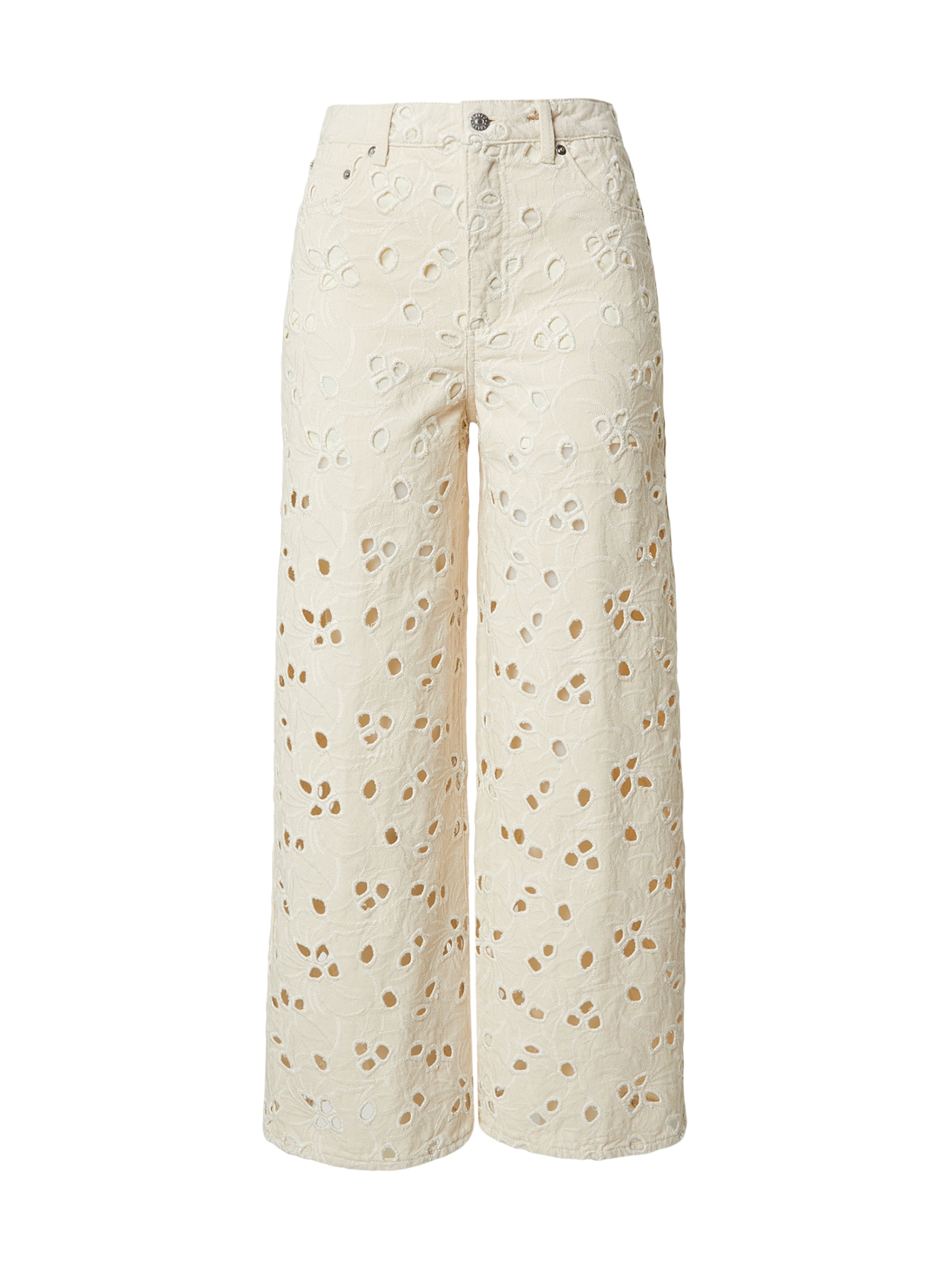 EDITED Bő szár Nadrág 'Tabea' - bézs: elől