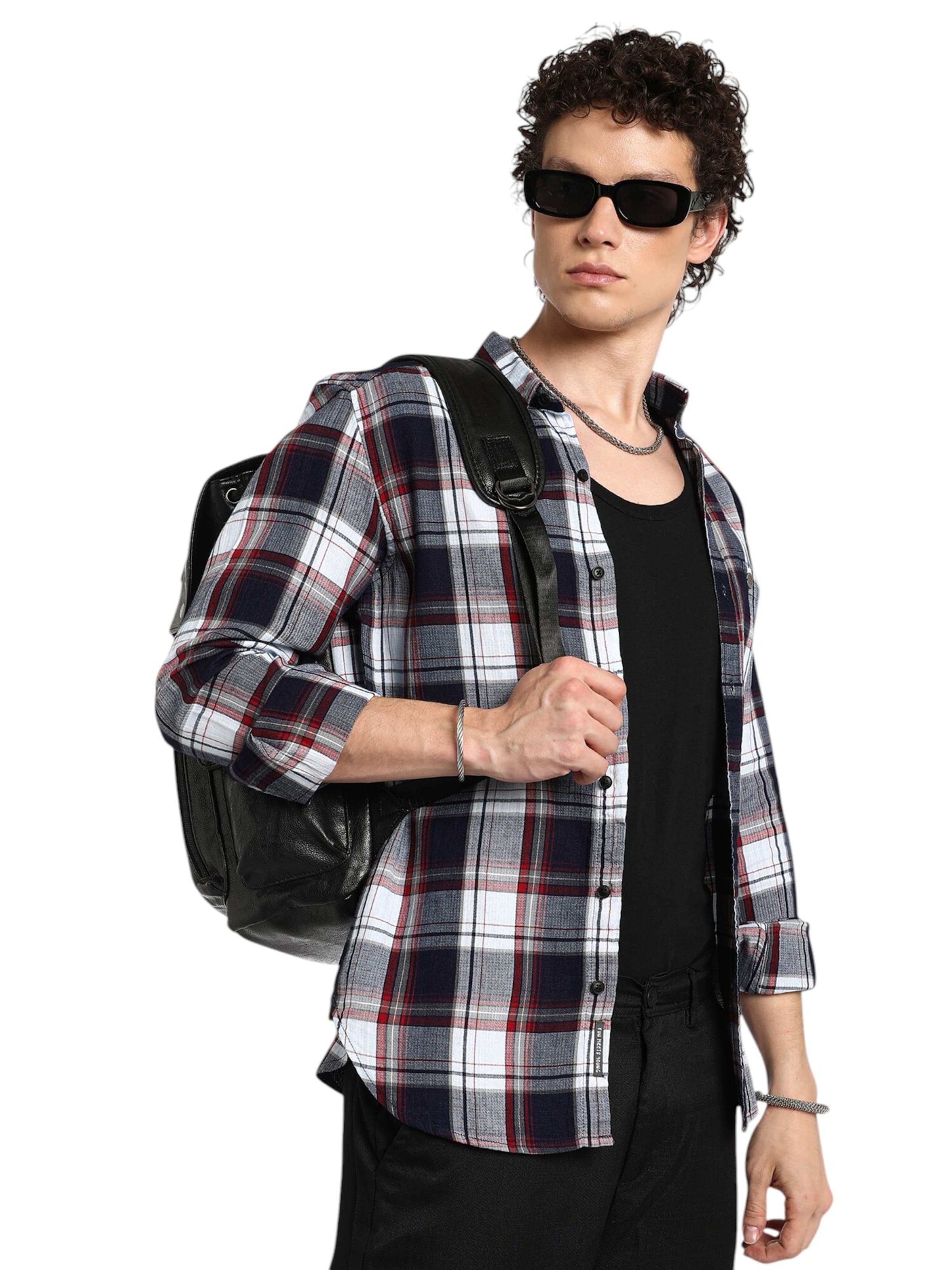 Campus Sutra Klasický střih Košile 'Tarina' – šedá