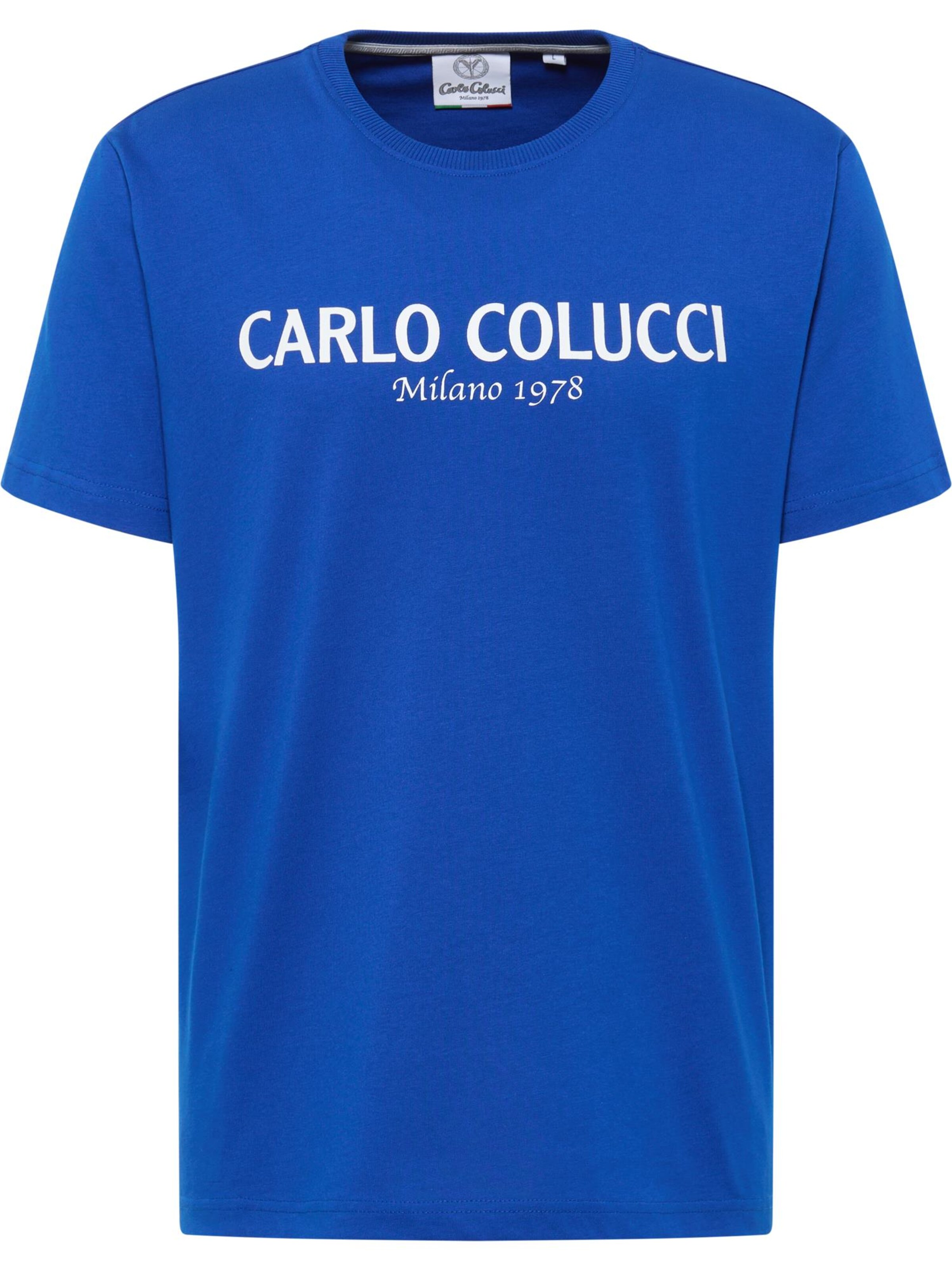 Carlo Colucci Shirt 'di Comun' in Blauw: voorkant