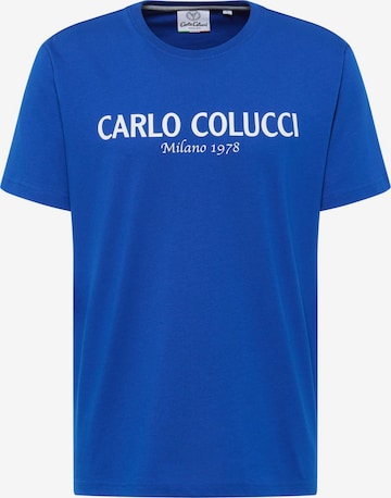 Carlo Colucci Shirt 'di Comun' in Blau: Vorderseite