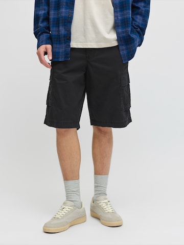 Loosefit Pantalon cargo 'JREBCORY' JJ Rebel en noir : devant