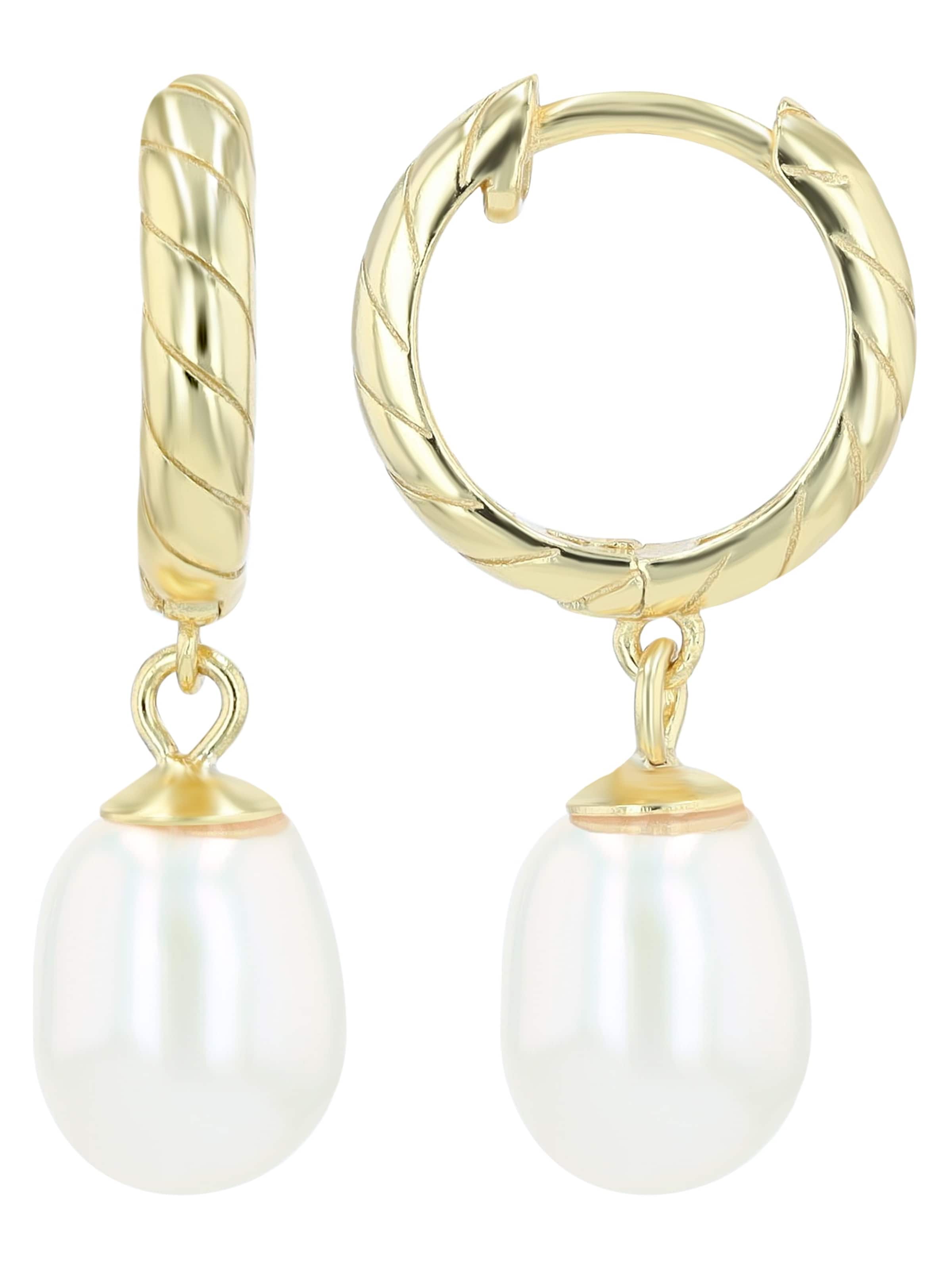 Akzent Earrings 'Jenni, 925 Sterlingsilber, langlebig' in Gold: front