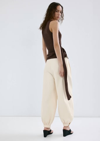 MANGO Tapered Jeans 'Souffle' in Beige