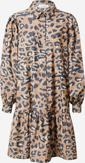 Copenhagen Muse Kleid in hellbraun / schwarz / naturweiß, Produktansicht