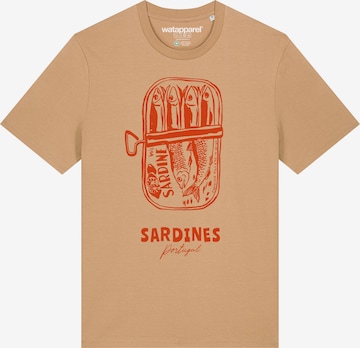 T-Shirt 'Sardines Portugal' Watapparel en beige : devant