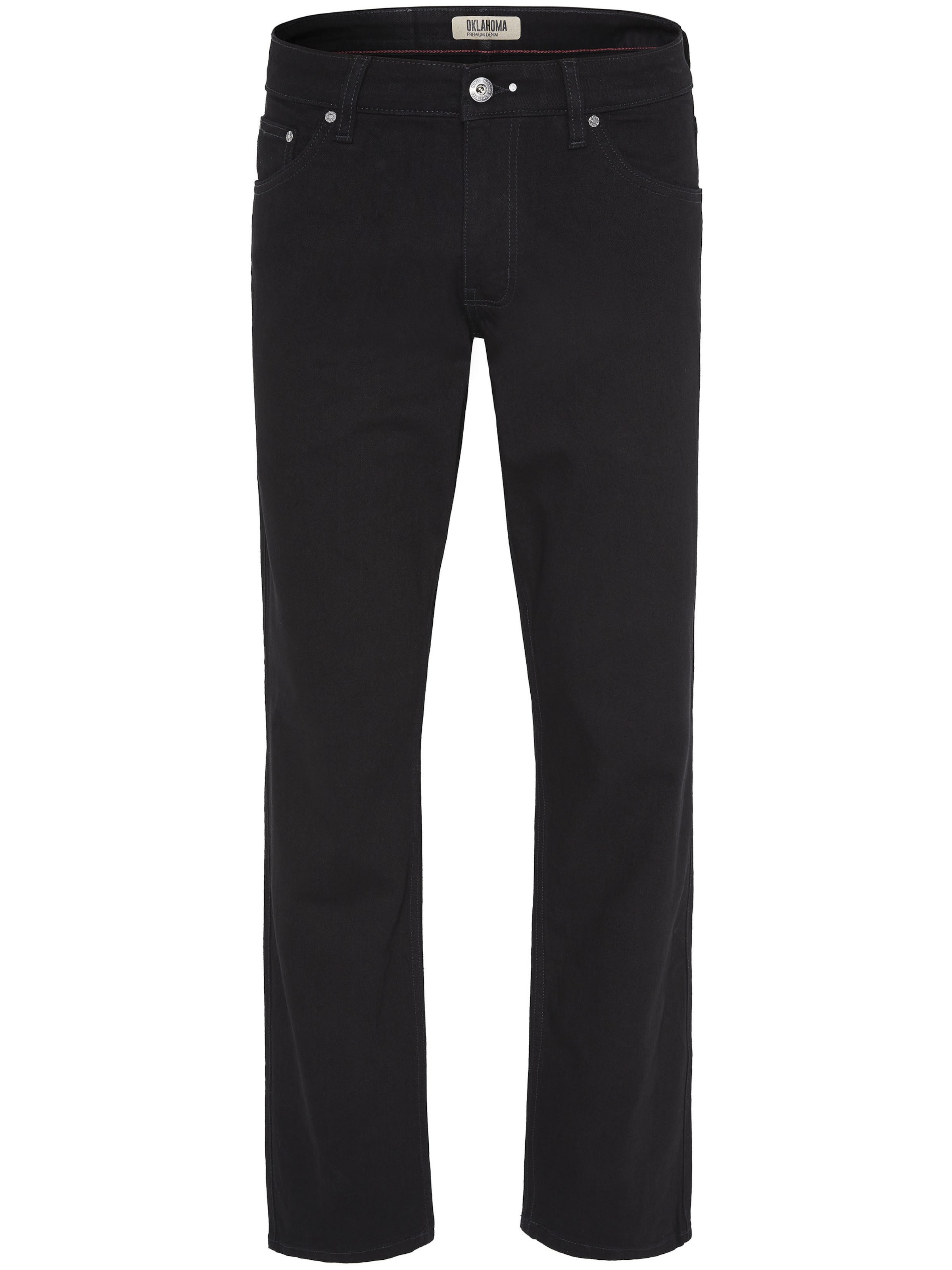 Oklahoma Premium Denim Regular Jeans in Black: front