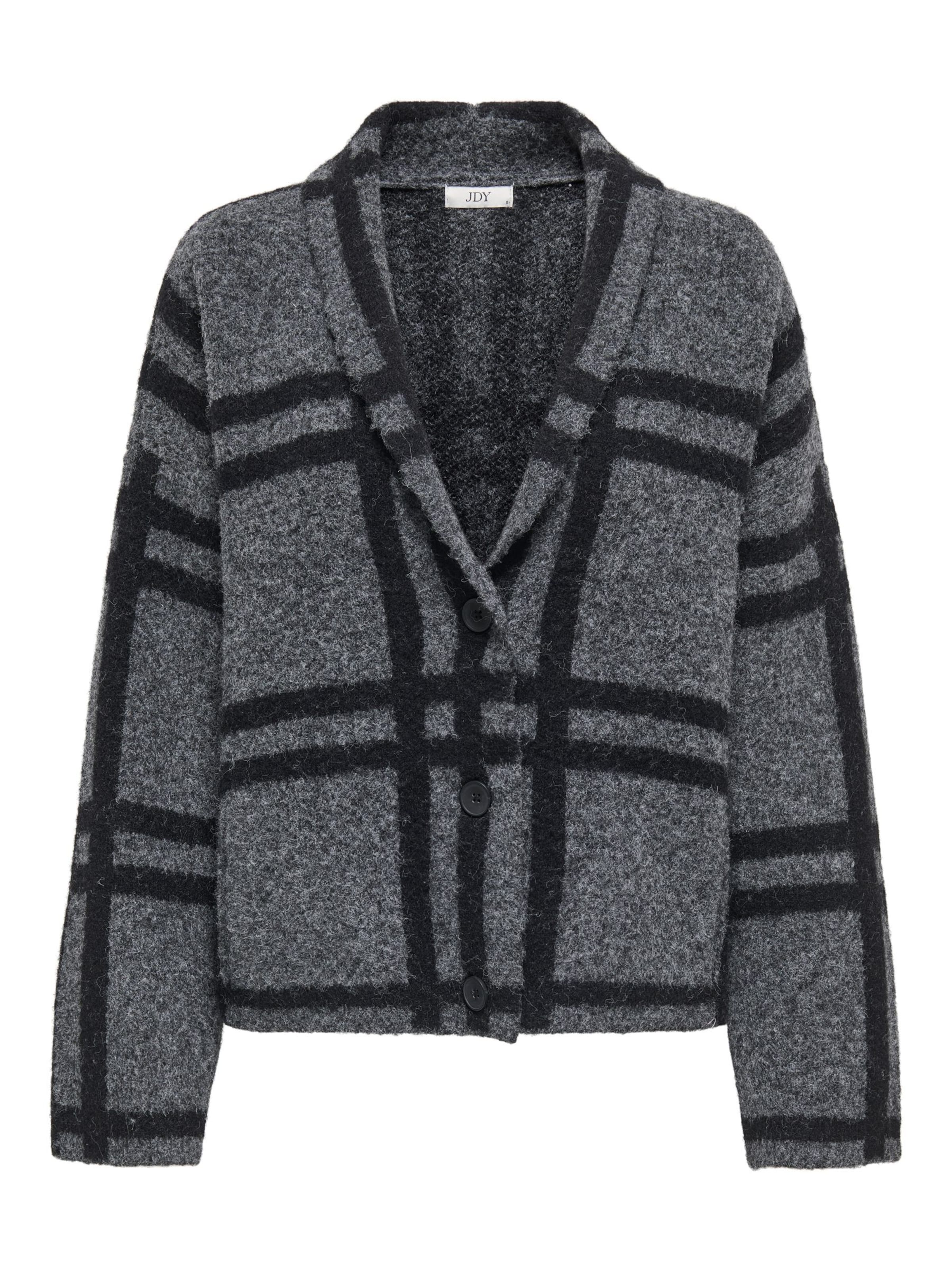 JDY Cardigan 'JDYLydia' i grå / sort, Produktvisning