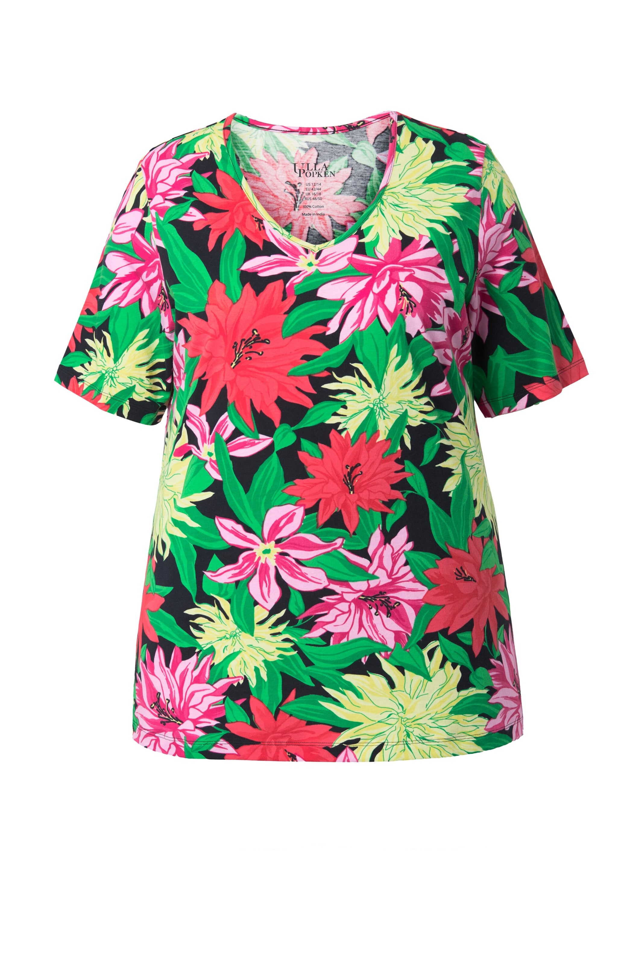 Ulla Popken Shirt in Zwart: voorkant