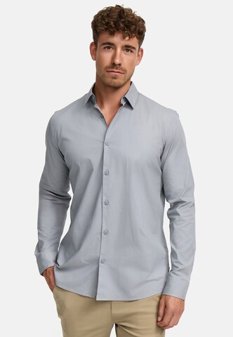 INDICODE JEANS Regular fit Overhemd 'Kamby' in Grijs: voorkant