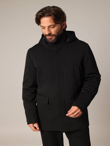 Manteau mi-saison ' MONSTERA ' Deeluxe en noir : devant