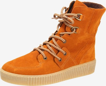 GABOR Lace-Up Ankle Boots in Orange: front