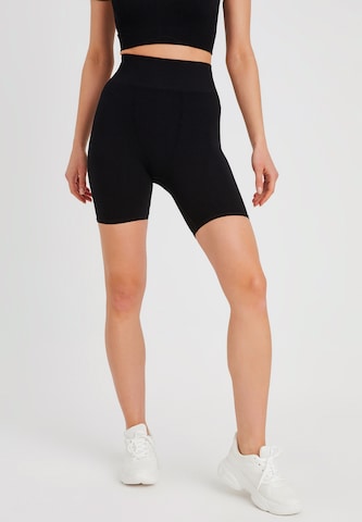 Leif Nelson Skinny Shorts in Schwarz: predná strana