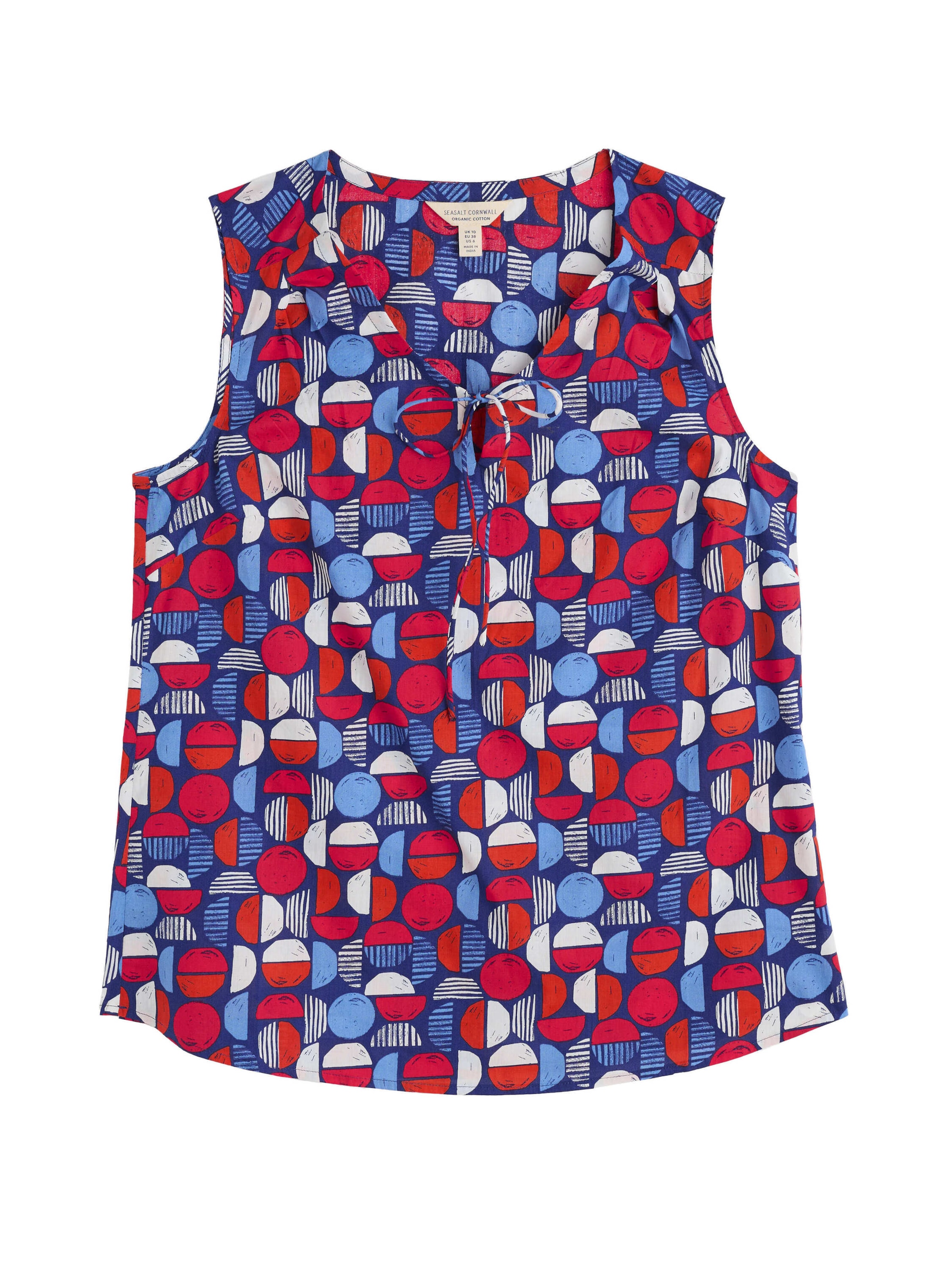 Seasalt Cornwall Top 'Cobbs Well' – modrá: přední strana