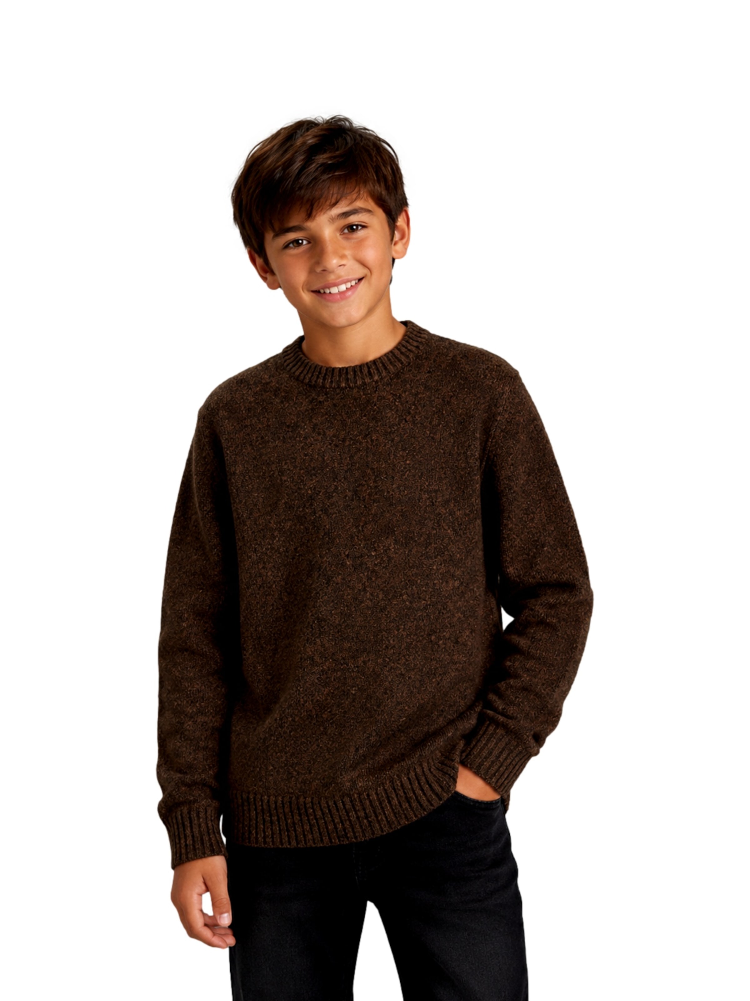 Jack & Jones Junior Pullover 'JJESoho Ollie' in Braun: Vorderseite
