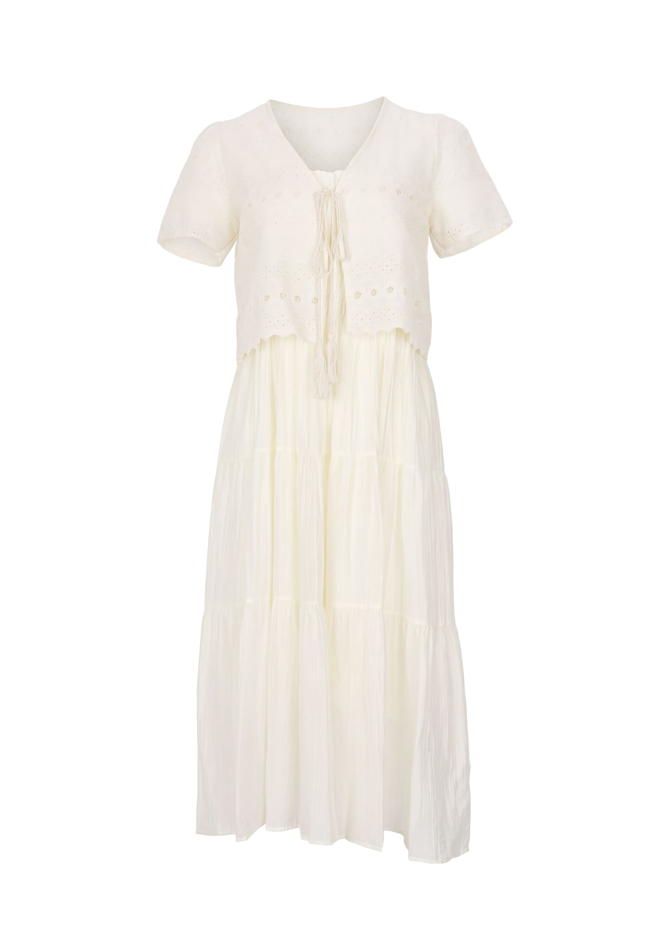usha FESTIVAL - Vestido de verano en blanco: frente