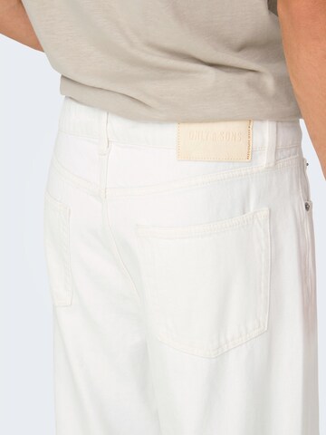 Only & Sons Loose fit Jeans 'ONSFade' in White
