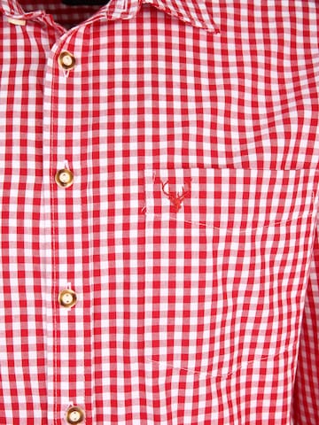 Krüger Buam Regular fit Traditional button up shirt in Red